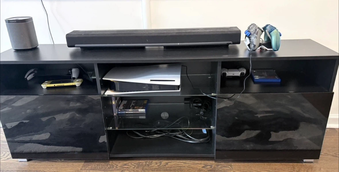Black Entertainment Center TV Stand