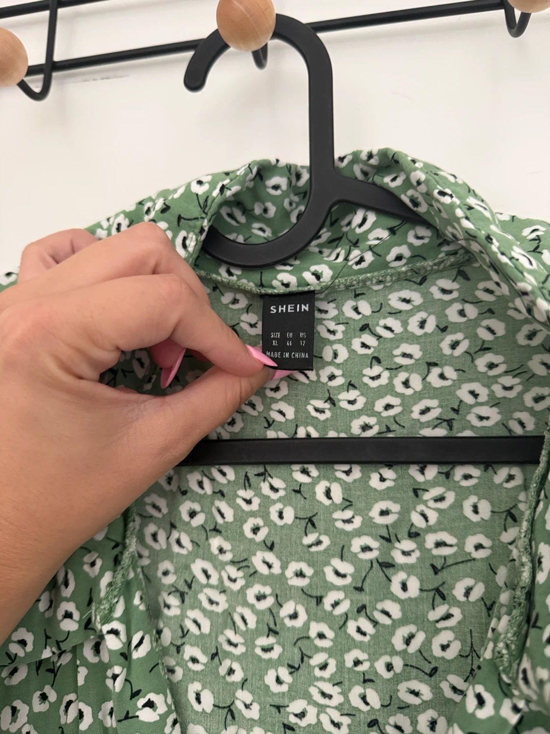 SHEIN Green Floral Print Midi Dress - photo 3