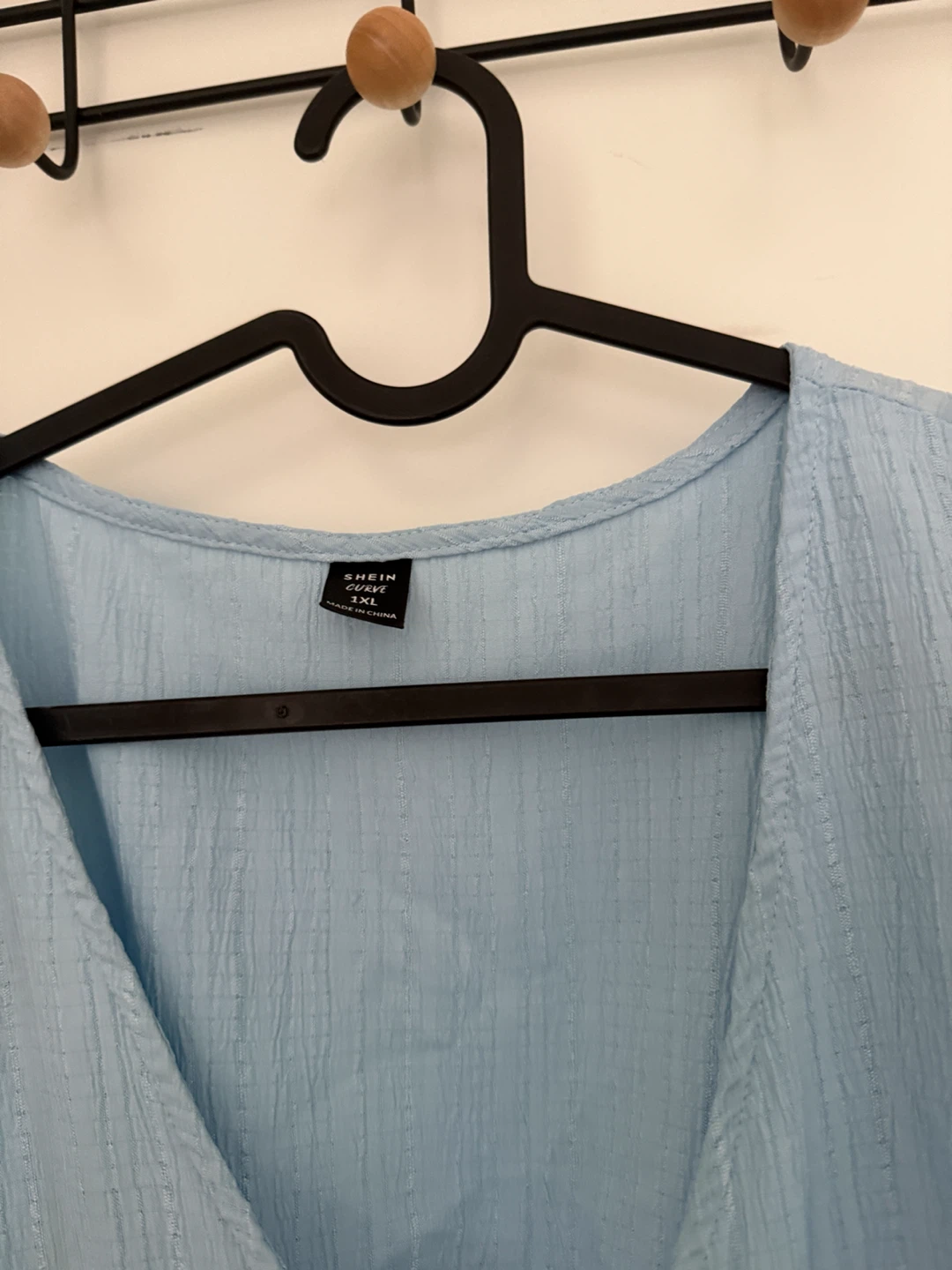 Light Blue Wrap Dress - SHEIN - photo 2