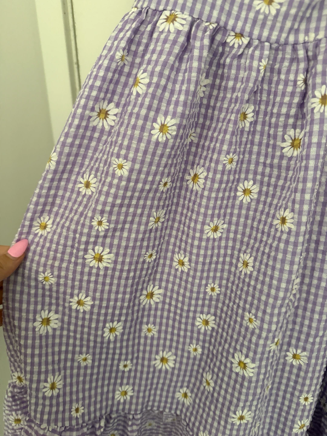 Purple Gingham Daisy Dress - SHEIN - photo 2