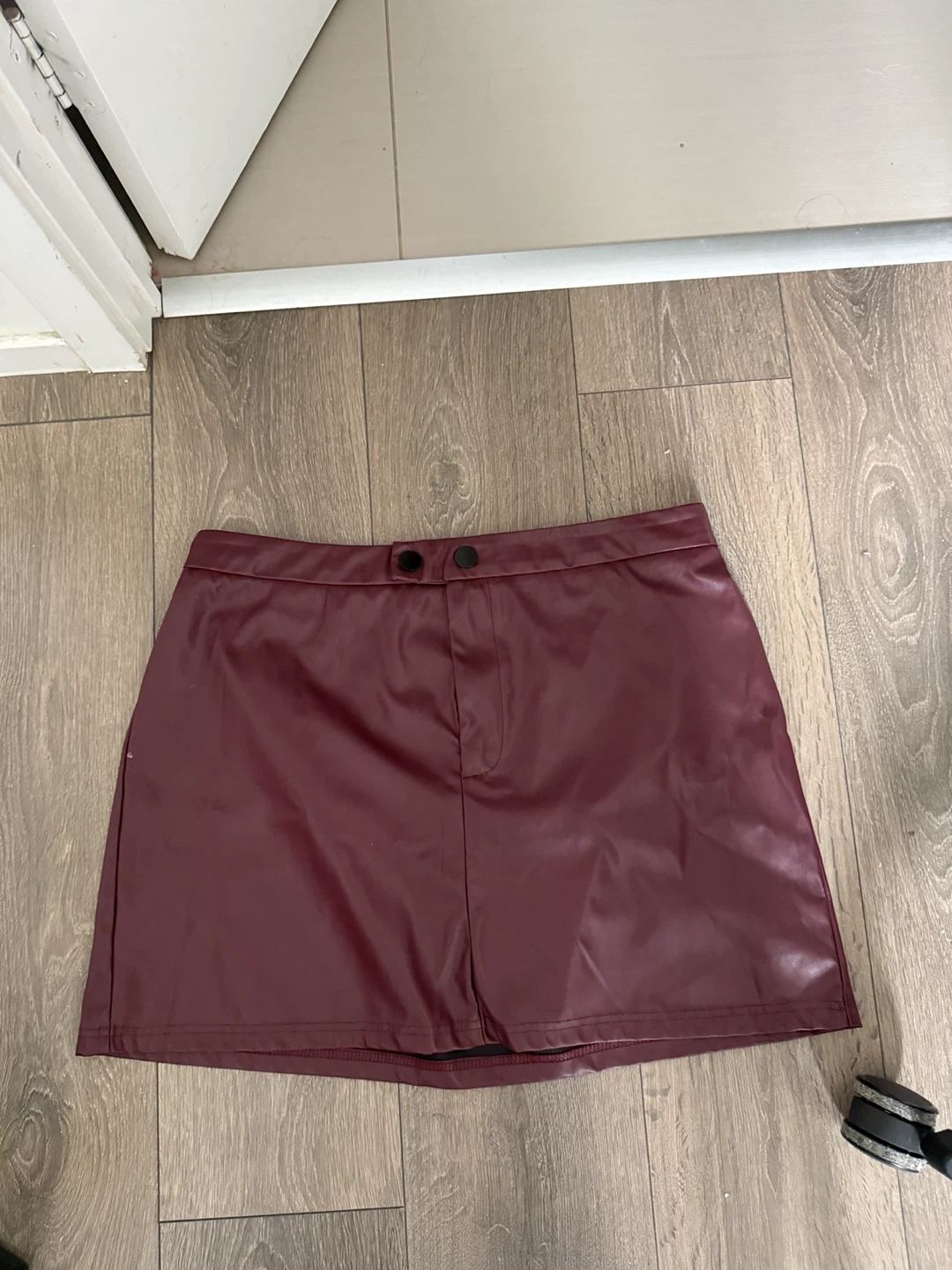 SHEIN CURVE Faux Leather Skirt