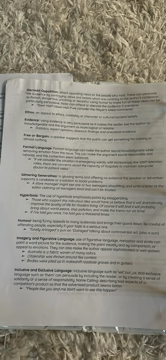 AP grade 12 English notes printed and detailed comes in binder. - photo 2