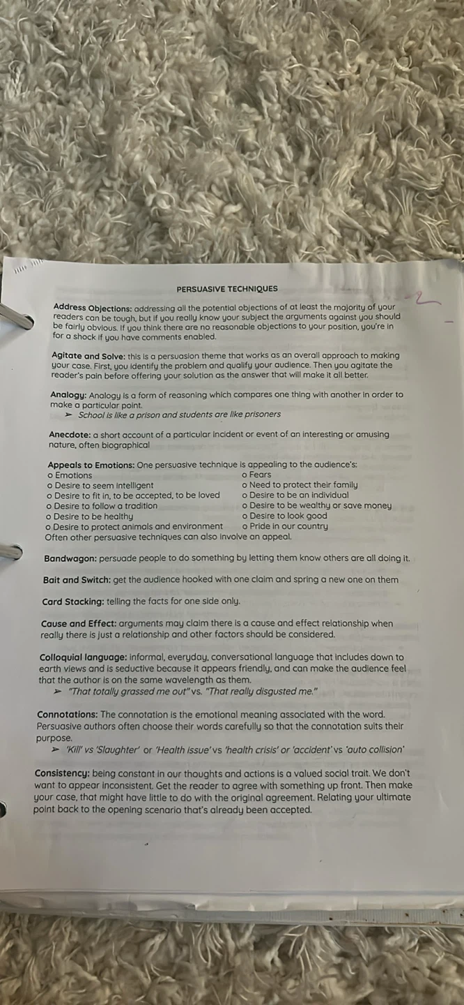 AP grade 12 English notes printed and detailed comes in binder. - photo 3