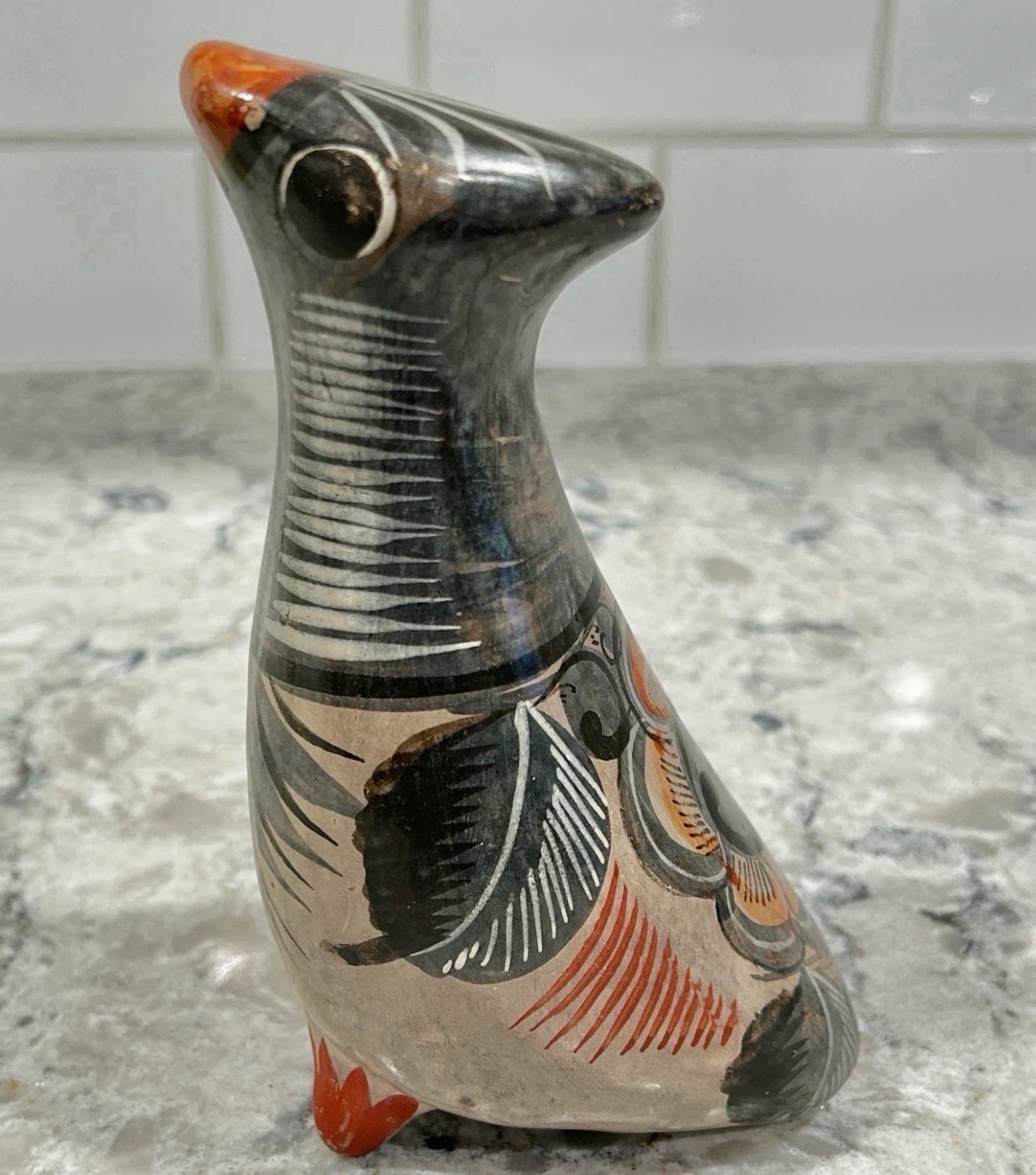 Vintage Tonala Mexican Bird Figurine – Hand Painted Folk Art - photo 2