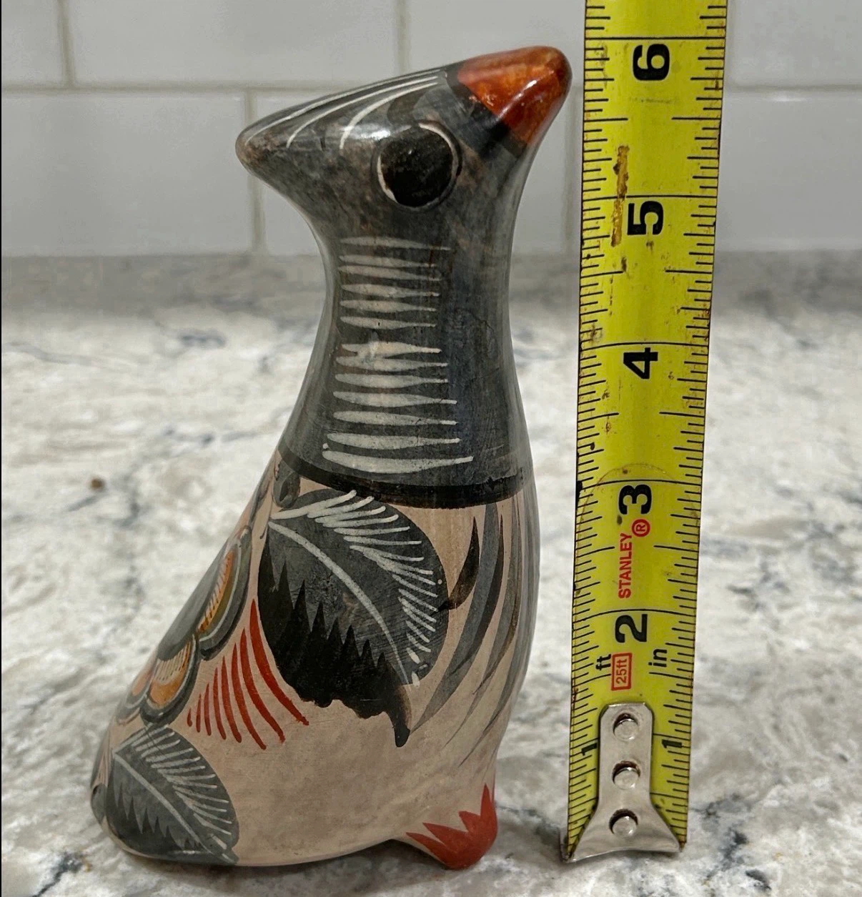Vintage Tonala Mexican Bird Figurine – Hand Painted Folk Art - photo 5