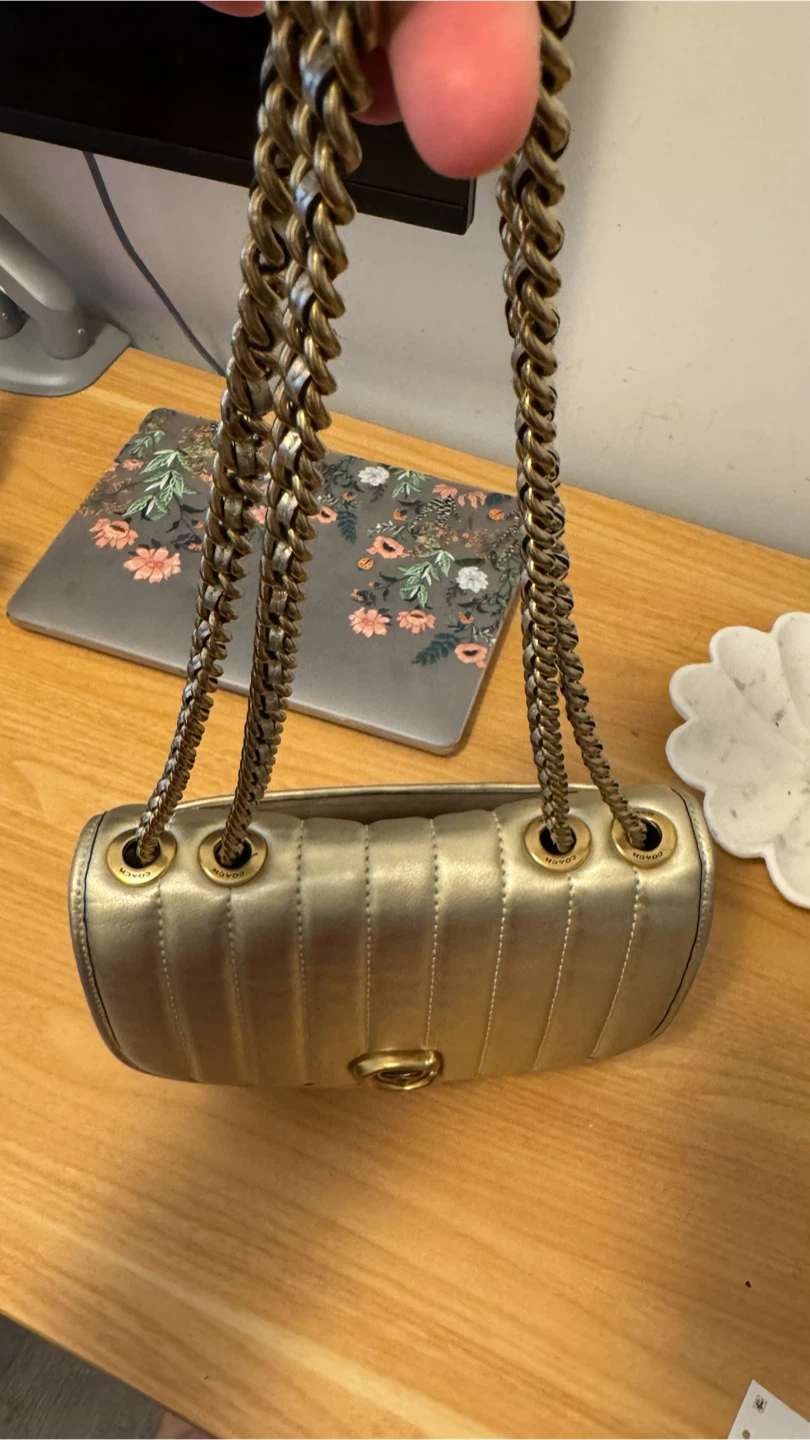 Coach Metallic Quilted Leather Madison Shoulder Bag - photo 2