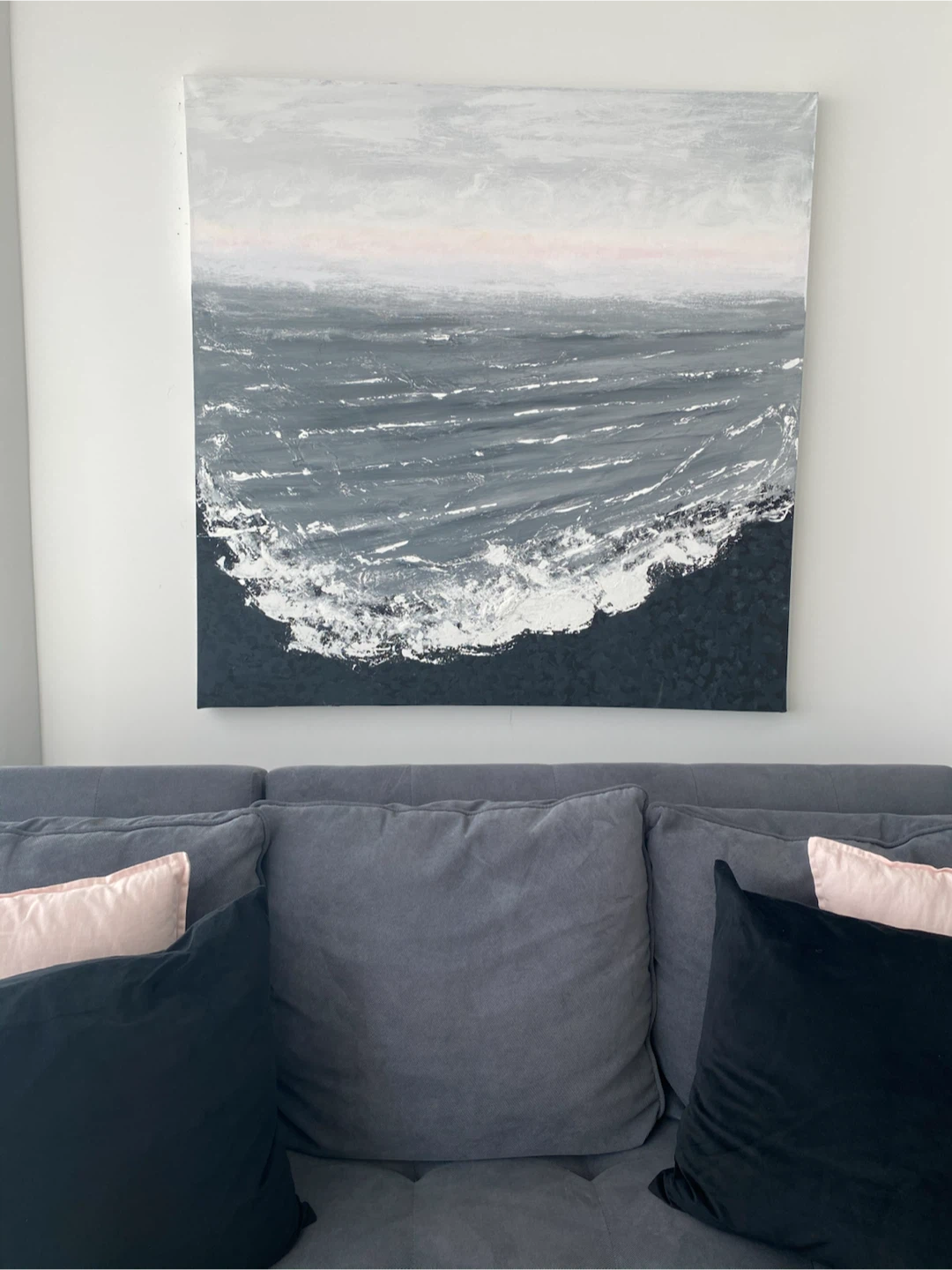 Textured Abstract Ocean Wall Art
