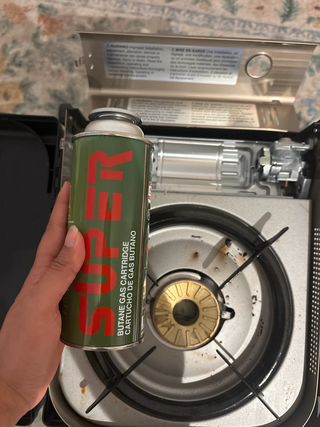 Portable Butane Camp Stove with Fuel Canister - photo 2