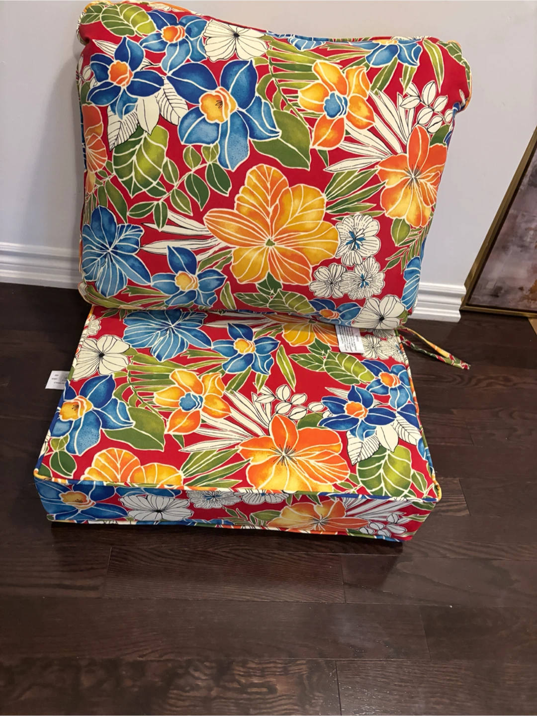 Hawaiian Floral Outdoor Seat and Back Cushions - photo 2
