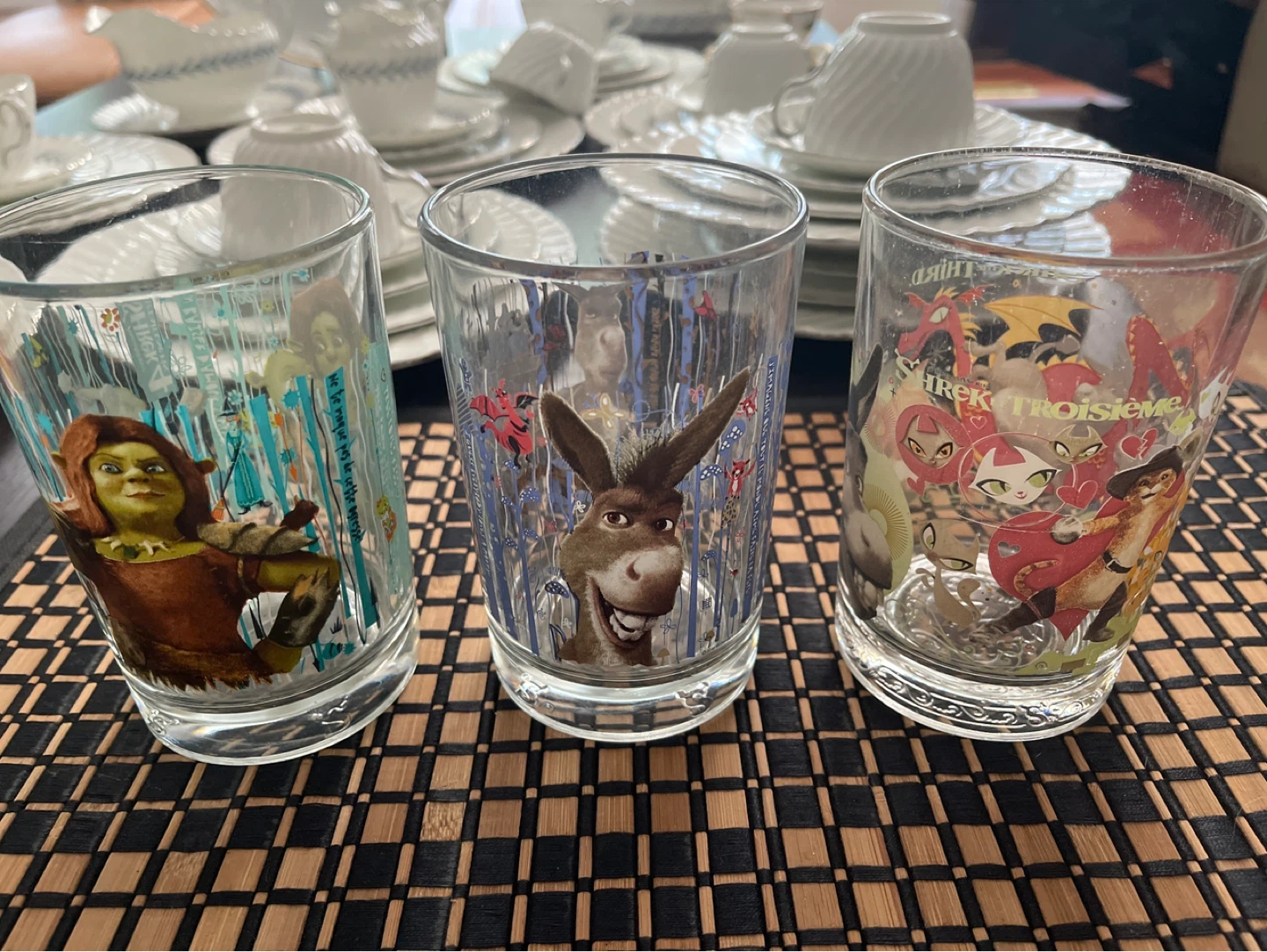 Vintage 3 Shrek Glasses