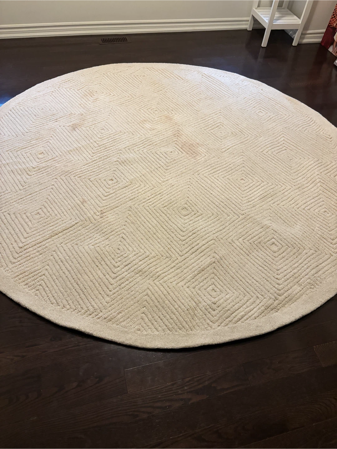 Safavieh Textural Ivory Round Rug -8 by 8