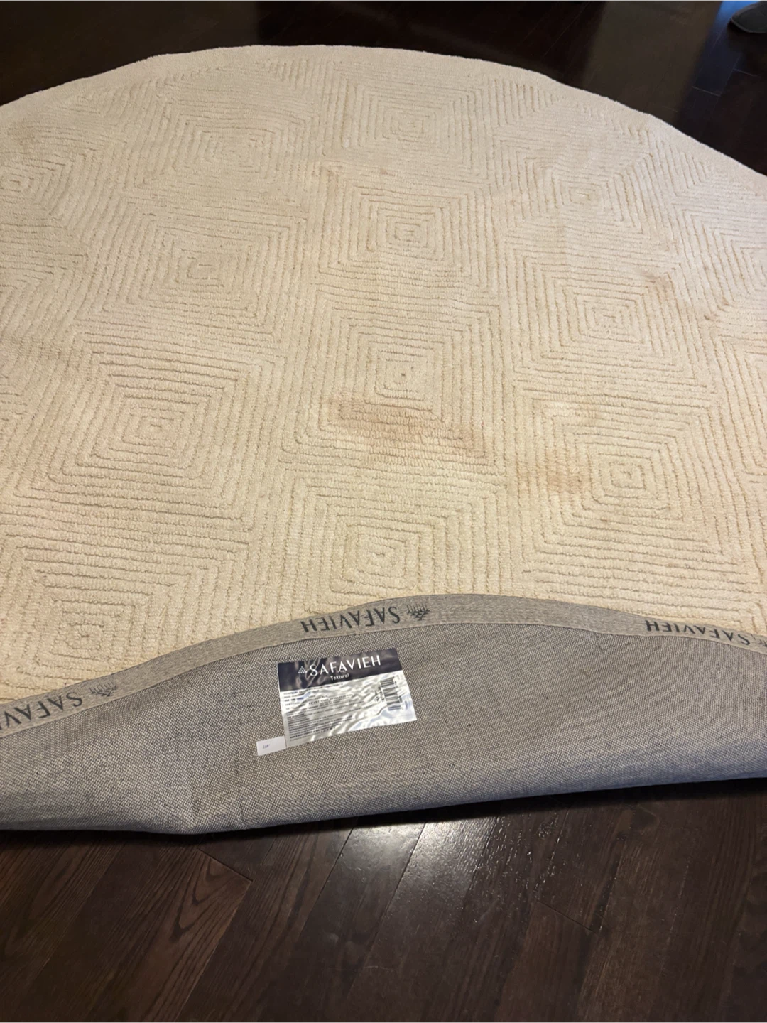 Safavieh Textural Ivory Round Rug -8 by 8 - photo 4