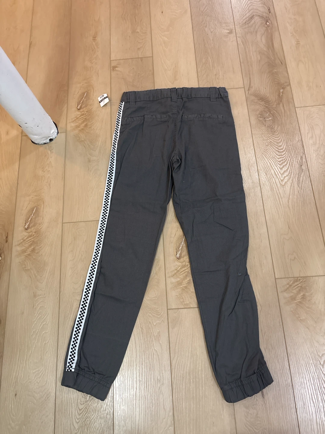 Grey Jogger Pants with Side Stripe