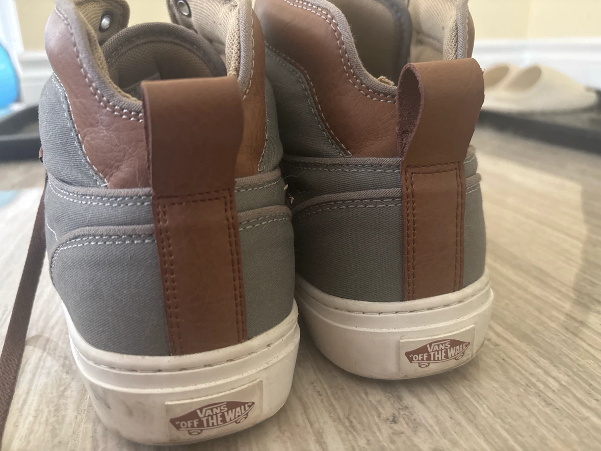 Vans Off The Wall High Top Sneakers Grey/Brown Size 11.5 - photo 3