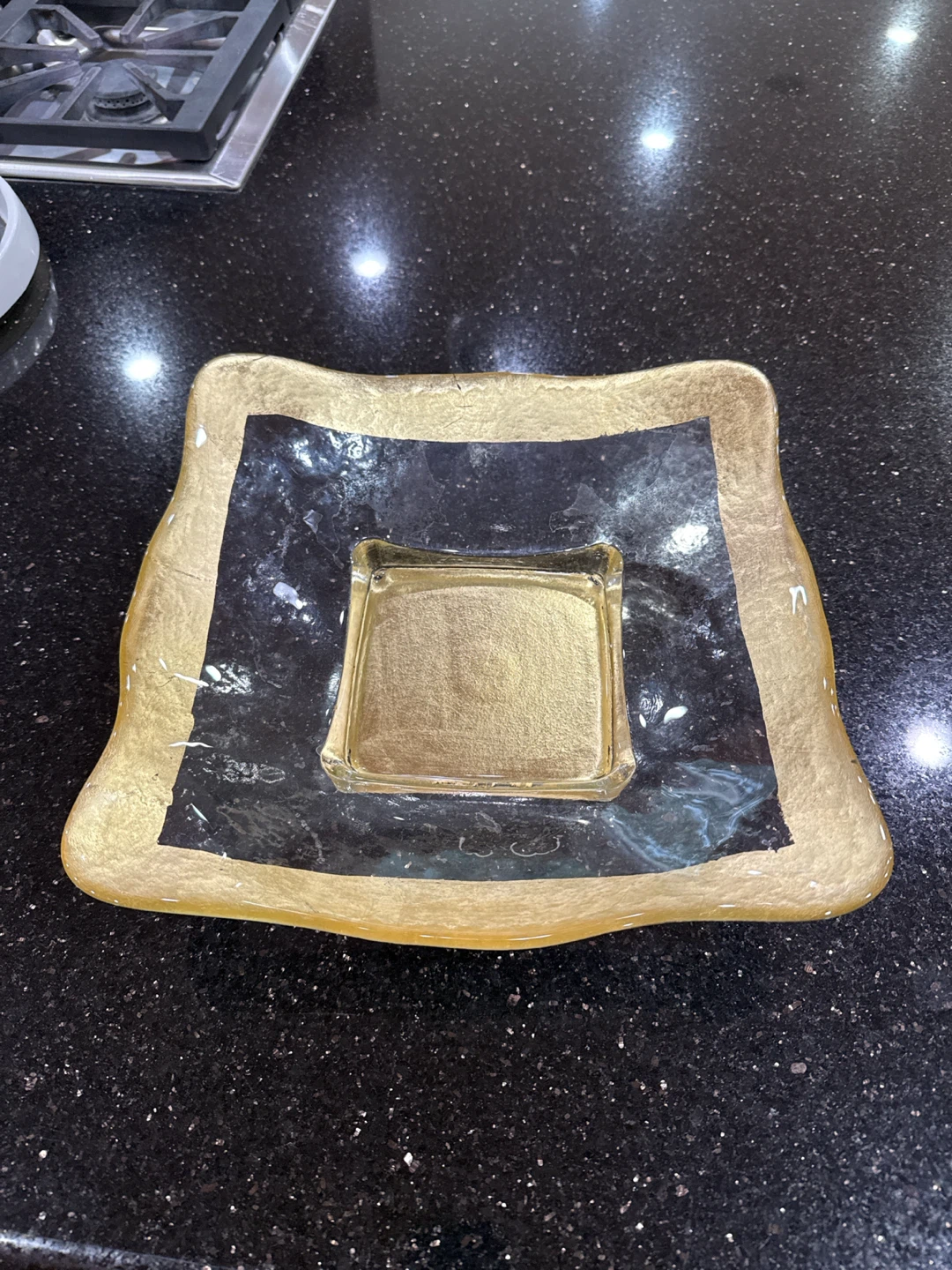 Gold and Clear Decorative Tray