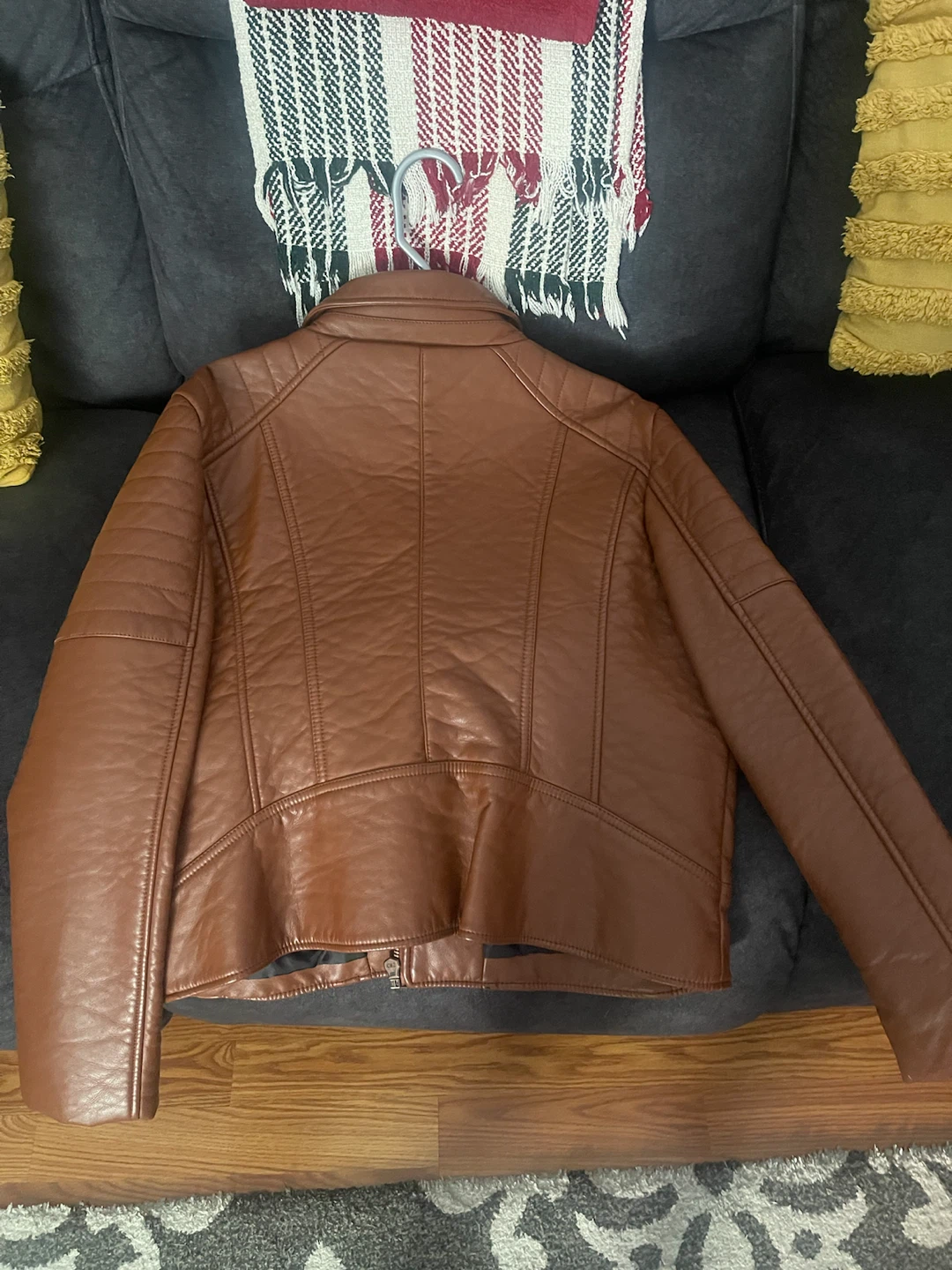 Marc New York Faux Leather Jacket - Brown - photo 2