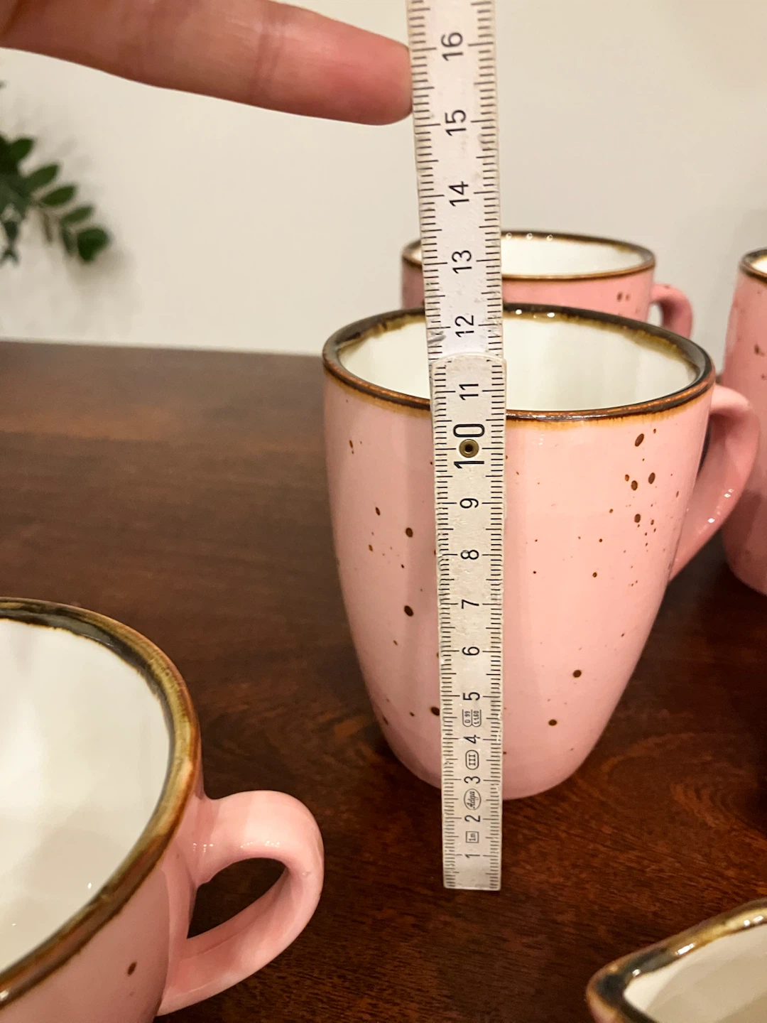 Pink Speckled Ceramic Coffee/Tea Mug Set - photo 4