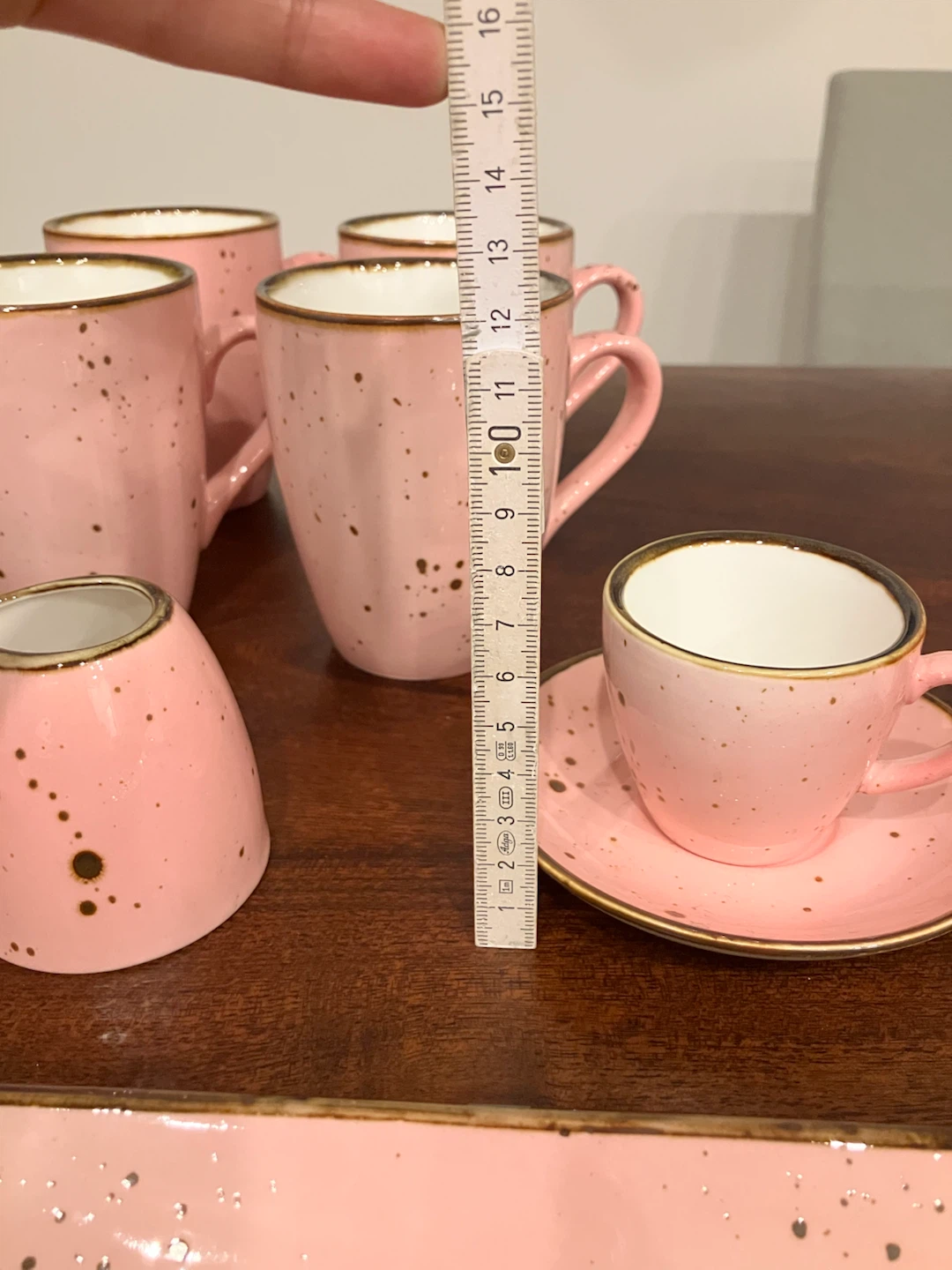 Pink Speckled Ceramic Coffee/Tea Mug Set - photo 5