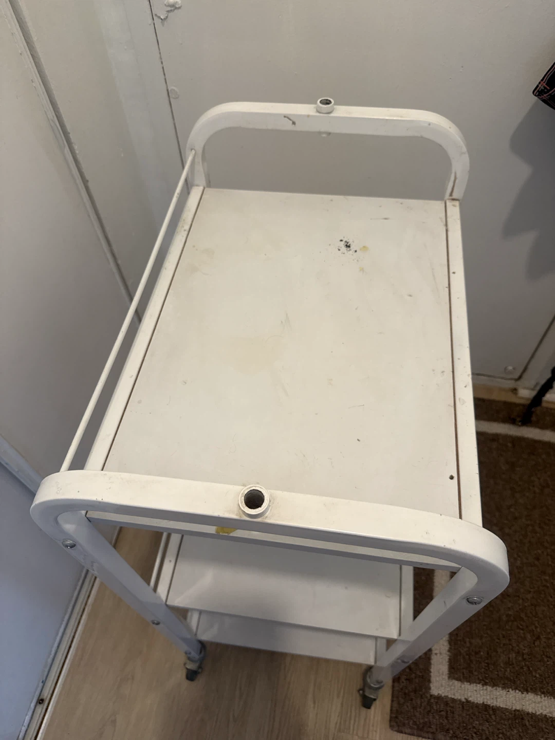 White 3-Tier Utility Cart with Wheels - photo 2
