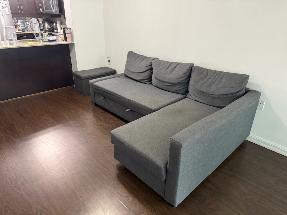 IKEA FRIHETEN Sofa Bed with Storage (Only 11 Months Old) - photo 2