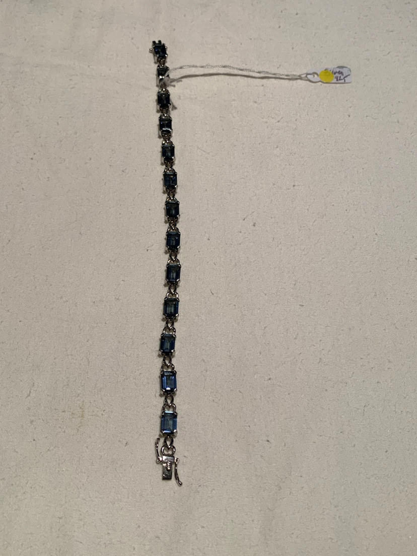 Sterling Silver Blue Gemstone Bracelet