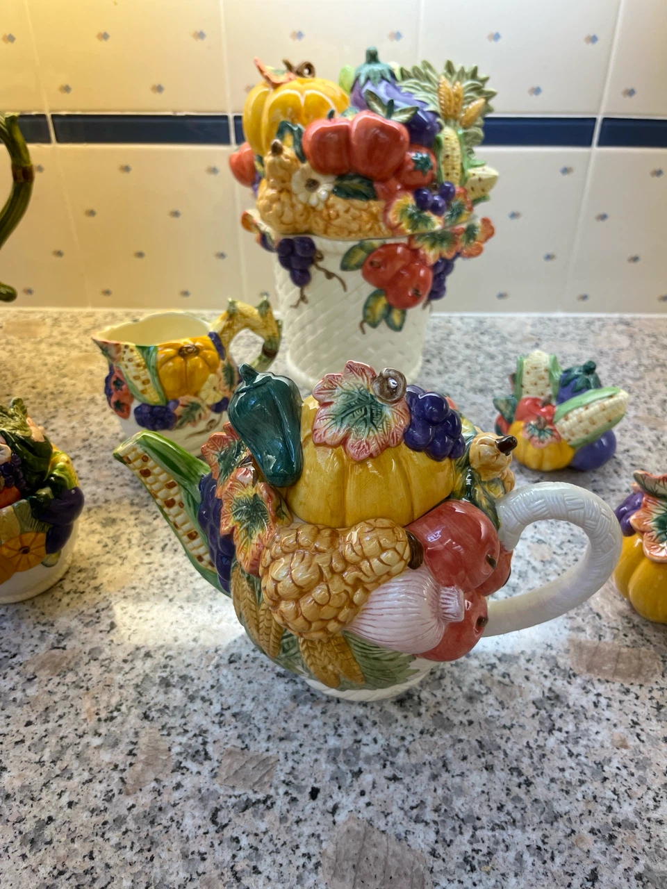 Harvest Fruit/Vegetable Themed Ceramic Kitchen Decor Set - photo 2