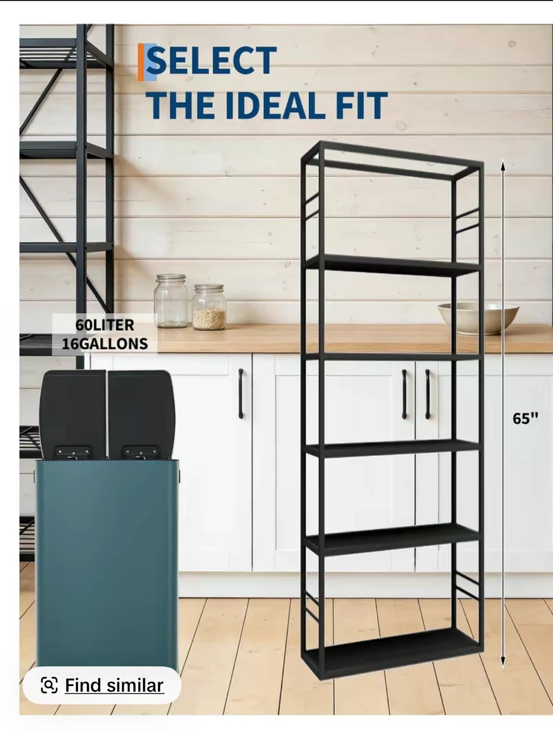 Dual Trash Can - 60 Liter / 16 Gallon - photo 4