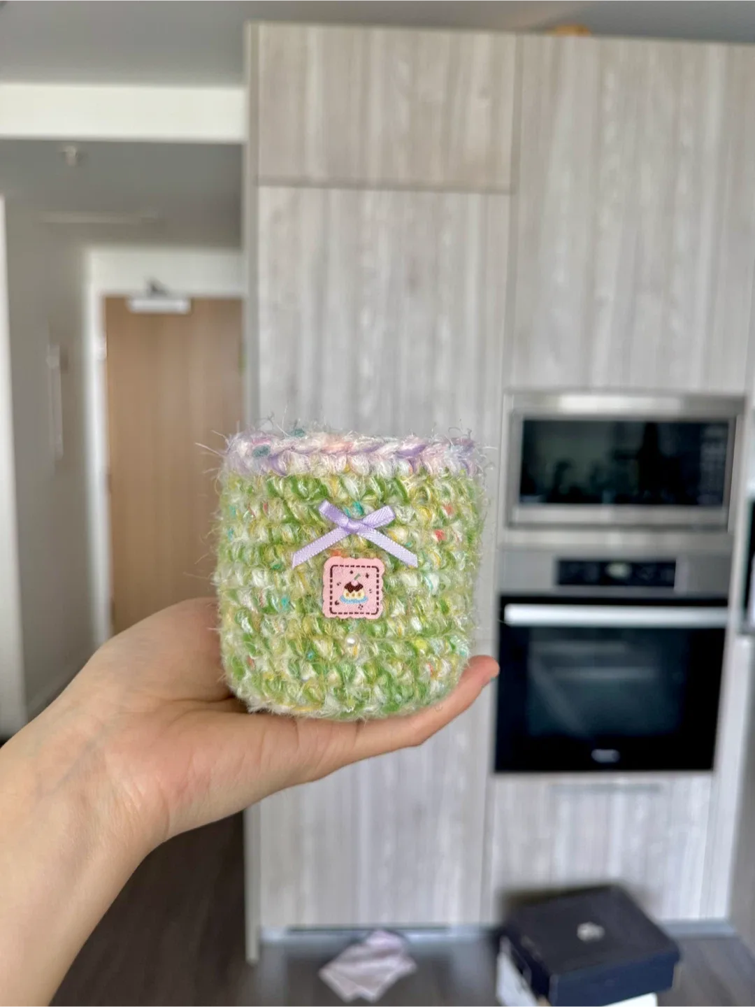 Moving sale- handmade crochet pen holder - photo 2