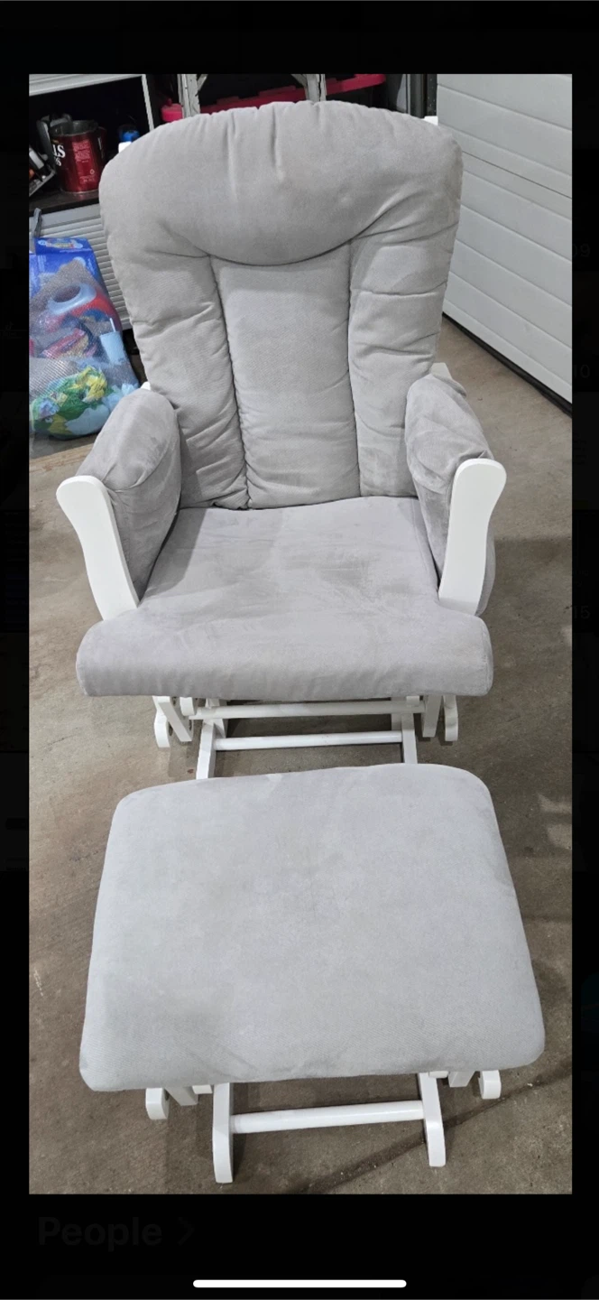 Grey rocking chair