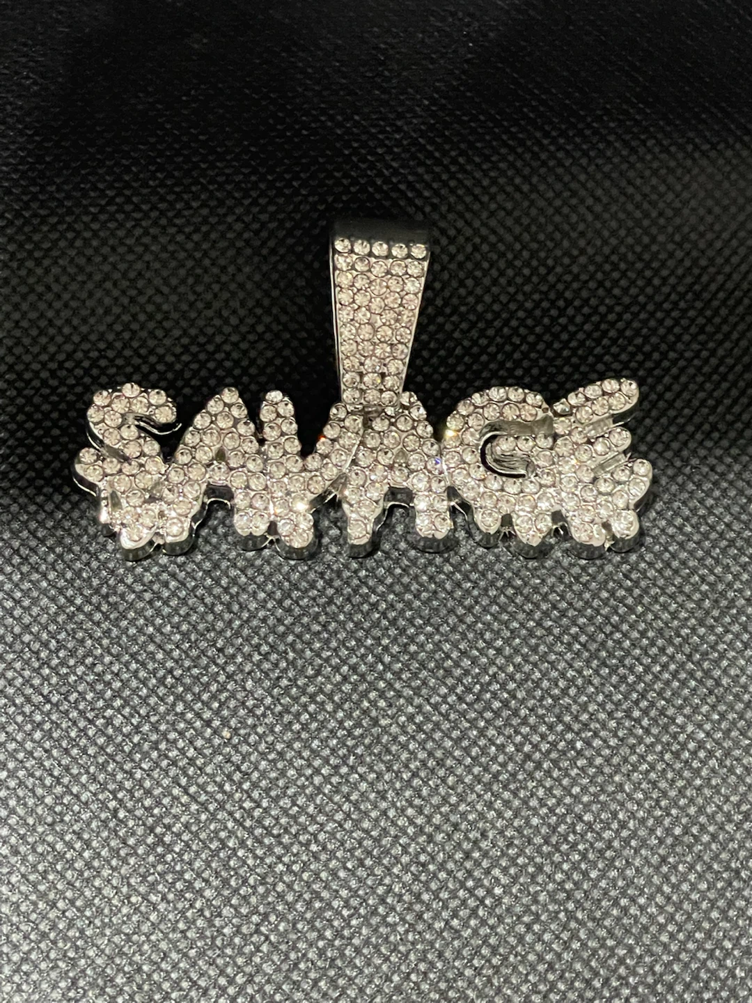 Iced Out "SAVAGE" Pendant Necklace - photo 2