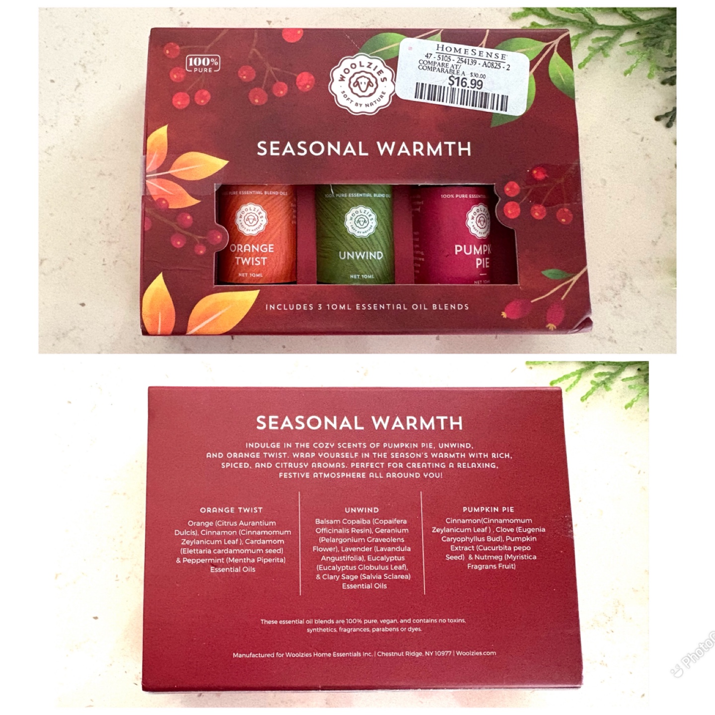 Woolzie's Seasonal Warmth Essential Oil Blend Set