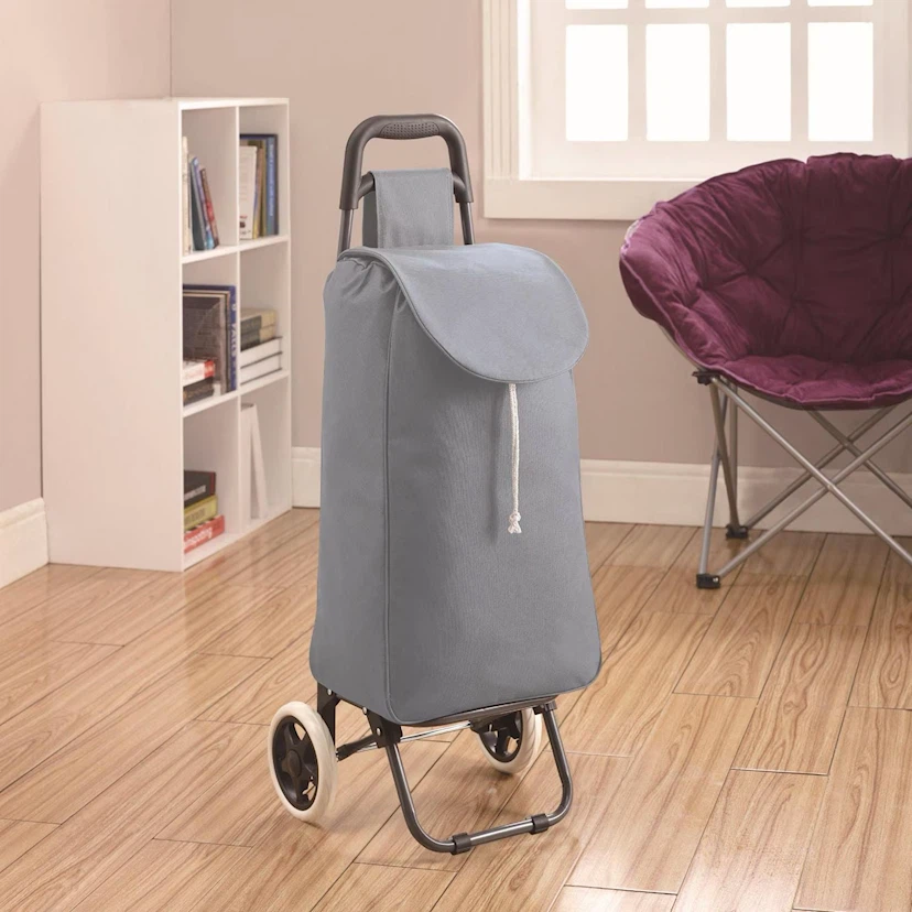 Grey Rolling Shopping Cart - photo 3