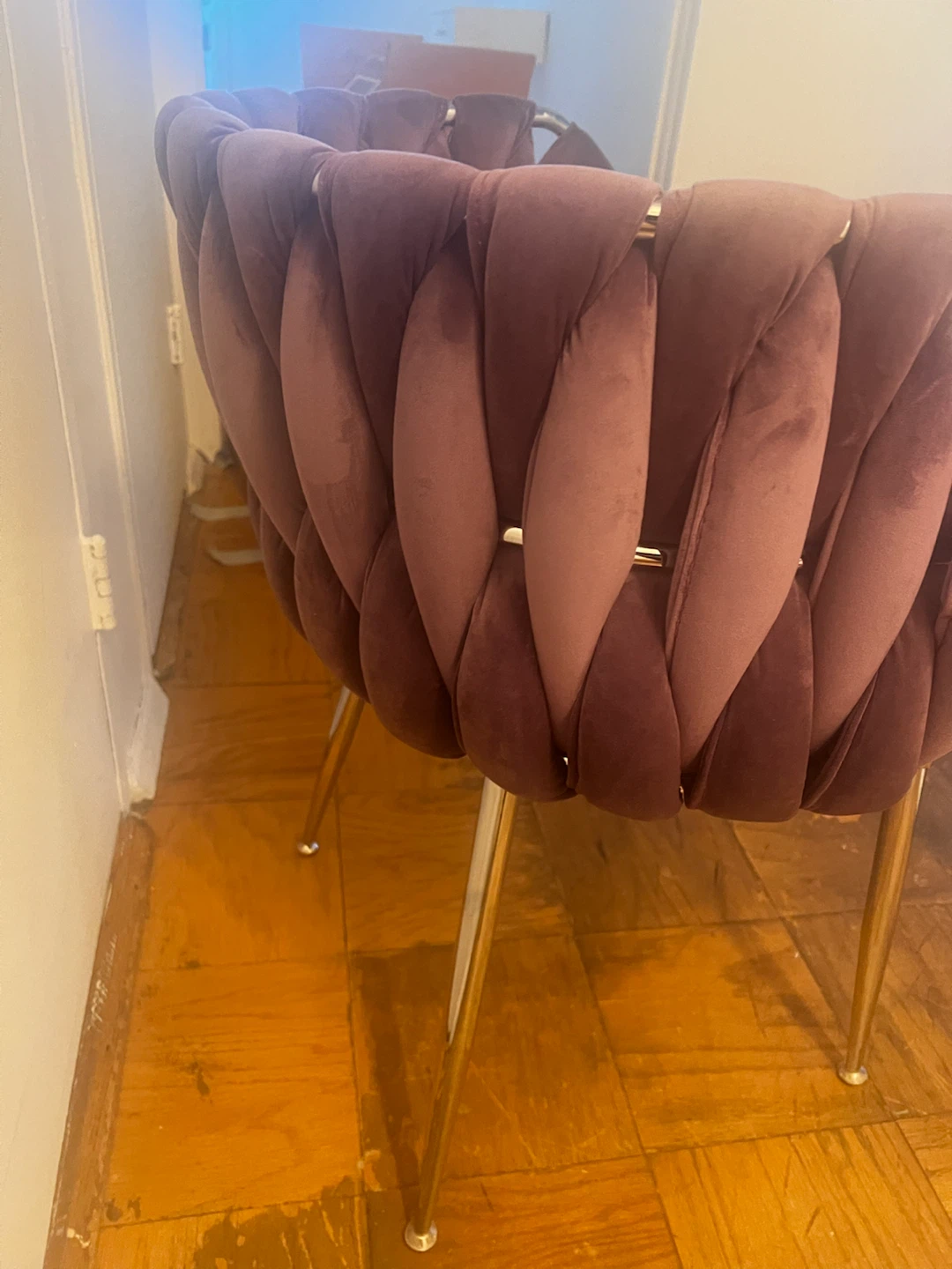 Plush Velvet Accent Chair - Purple
