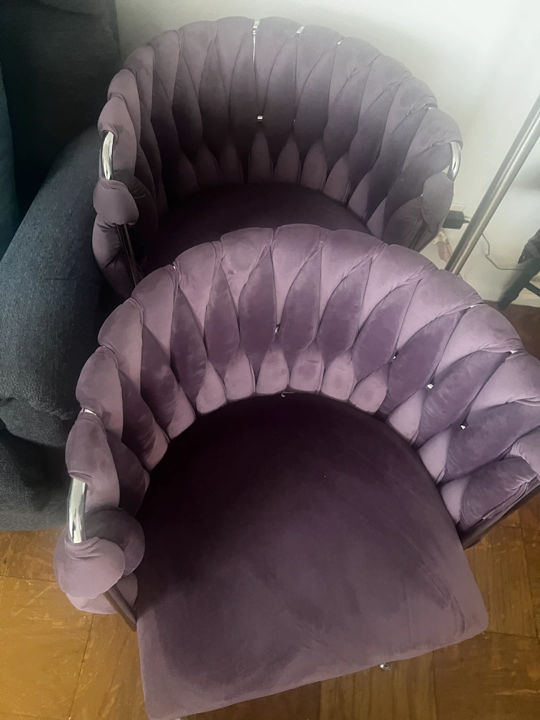 Plush Velvet Accent Chair - Purple - photo 3