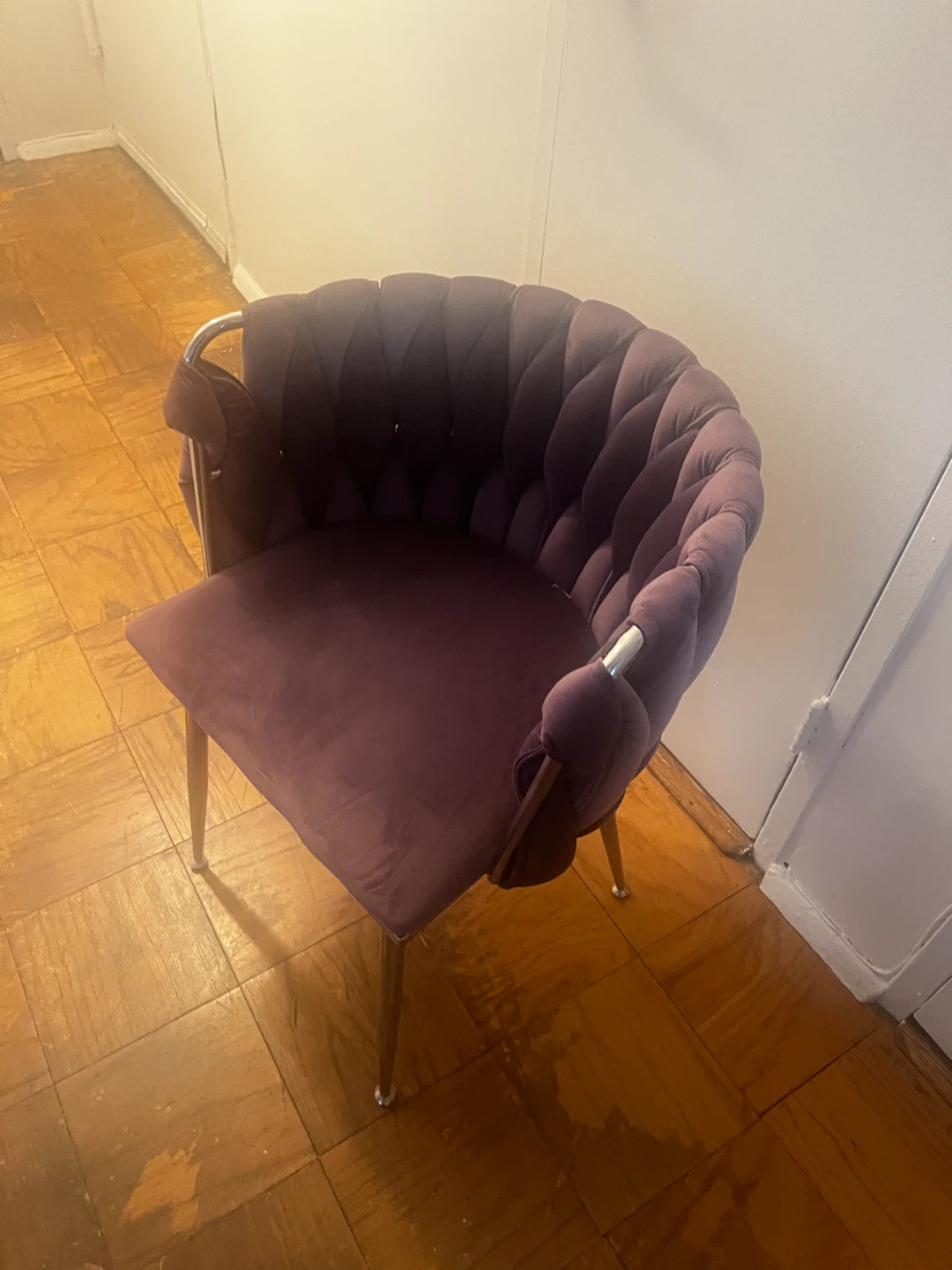 Plush Velvet Accent Chair - Purple - photo 5
