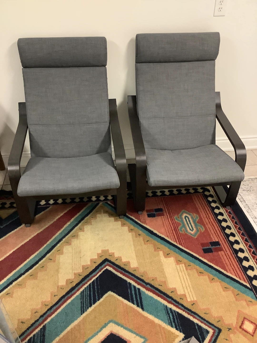 Grey accent chairs