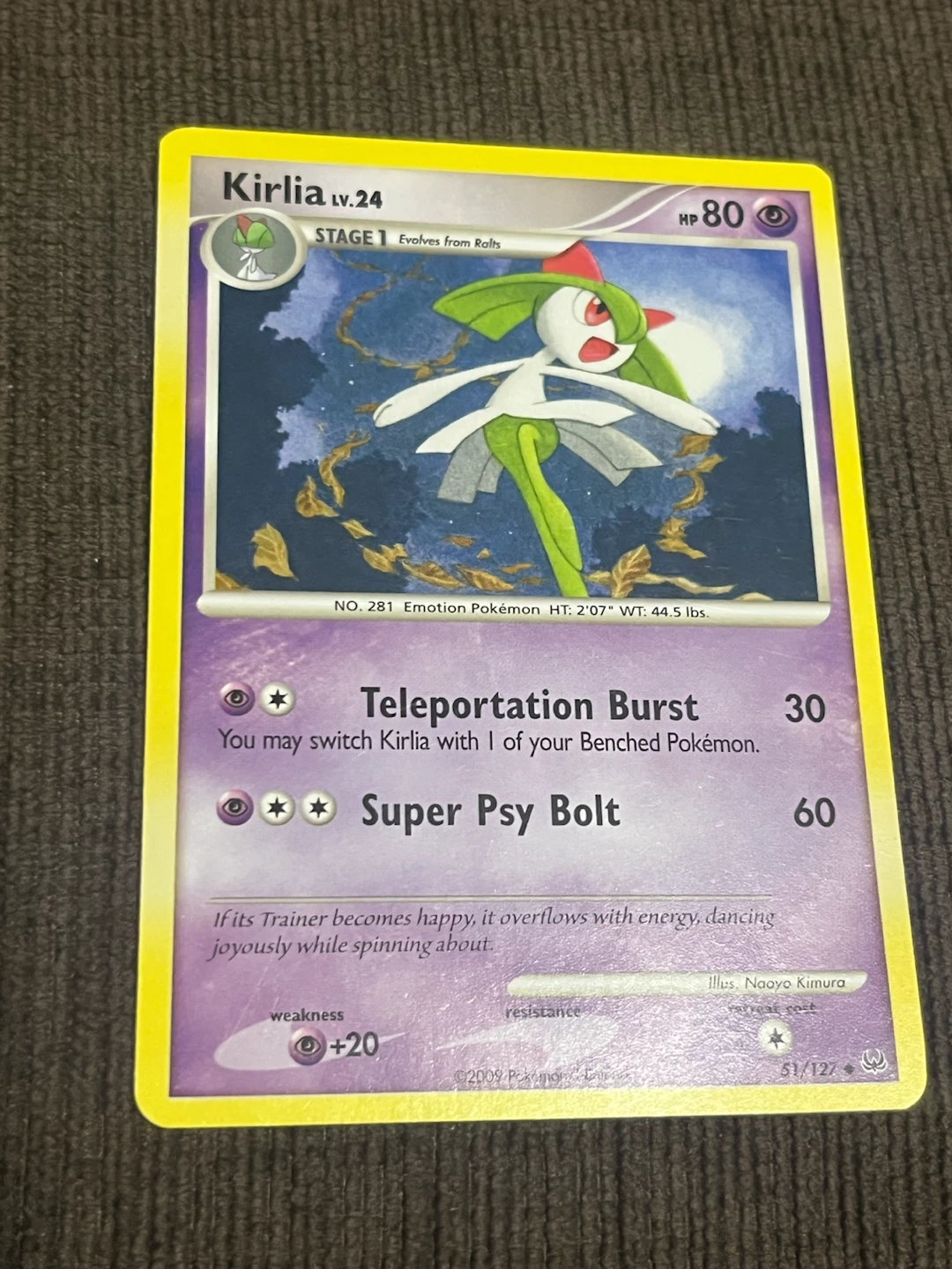 Pokemon Kirlia LV.24 Trading Card