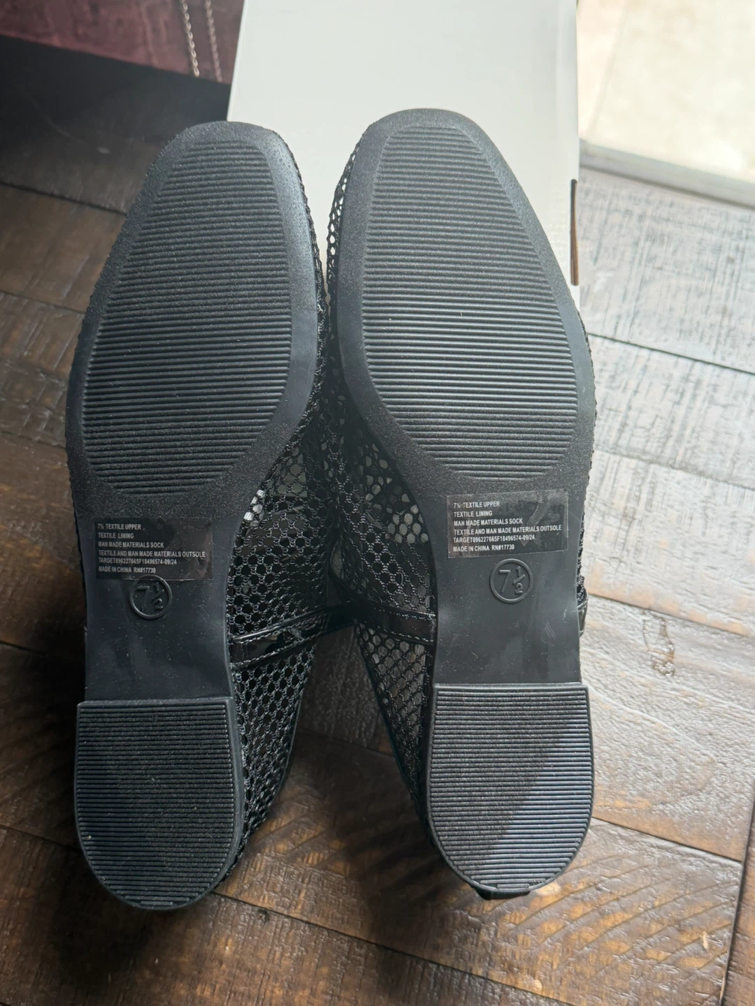 NWT in box! New Day Black Mesh Ballet Flats Size 7.5 - photo 4