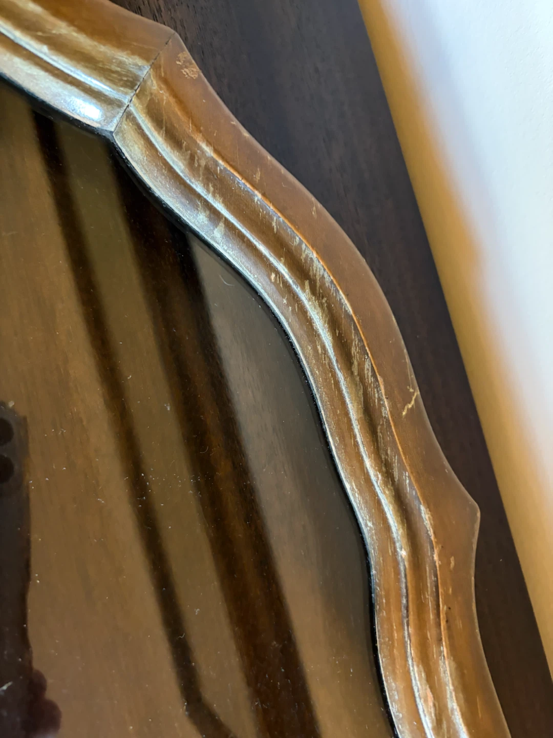 Vintage Oval Serving Tray with Brass Handles - photo 4