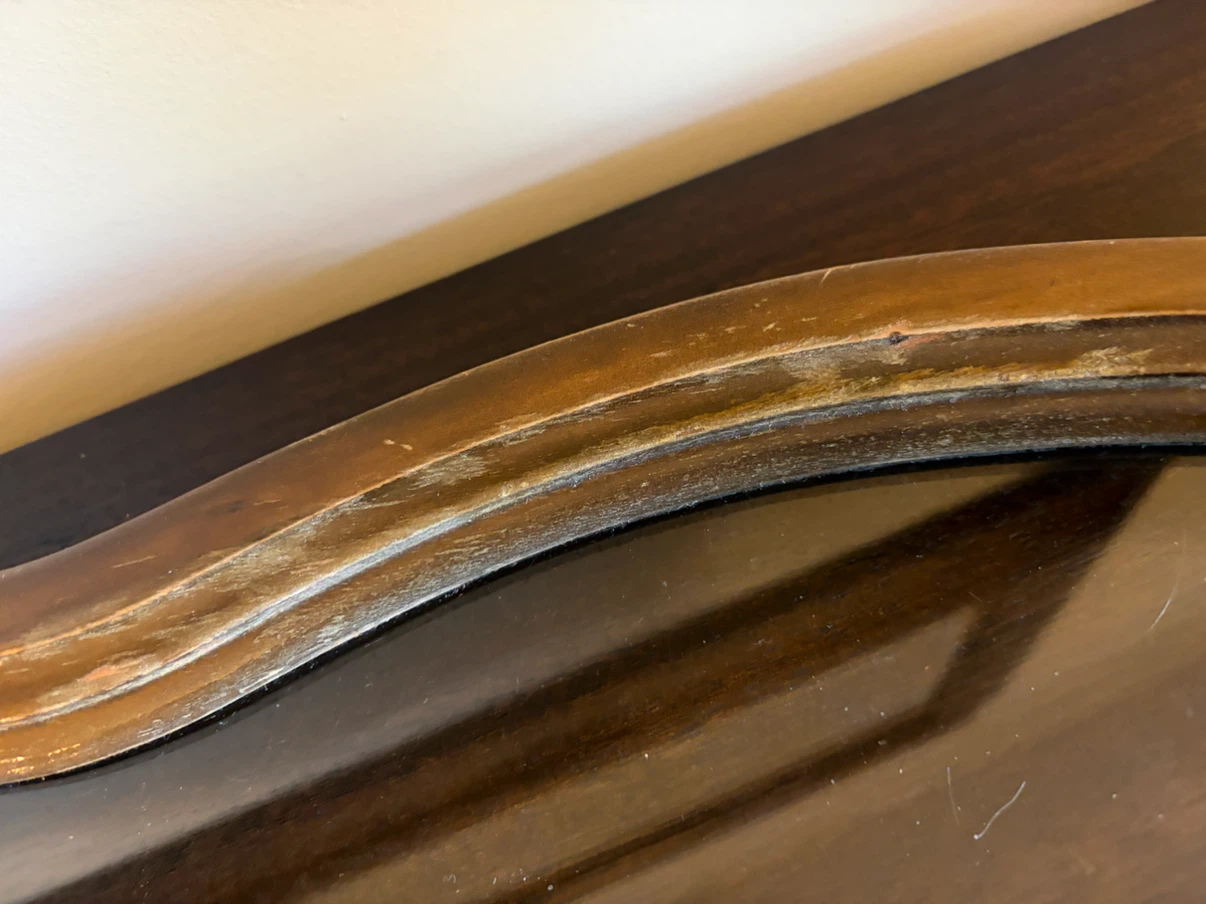 Vintage Oval Serving Tray with Brass Handles - photo 5