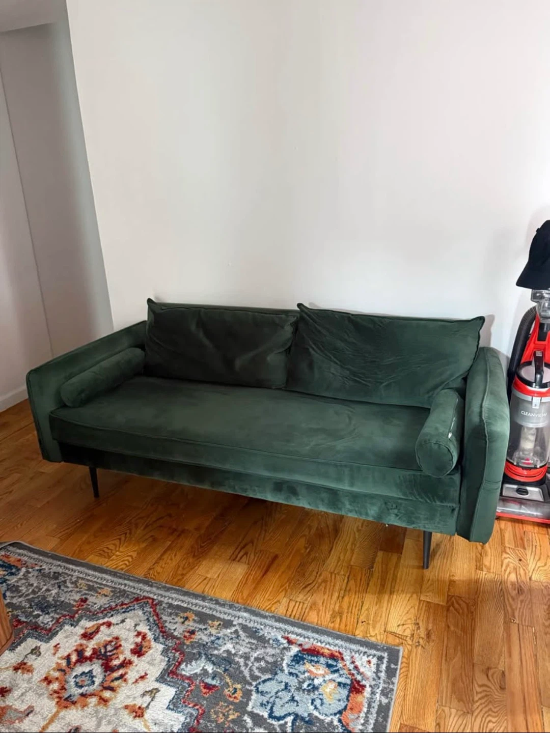 Dark Green Velvet Sofa