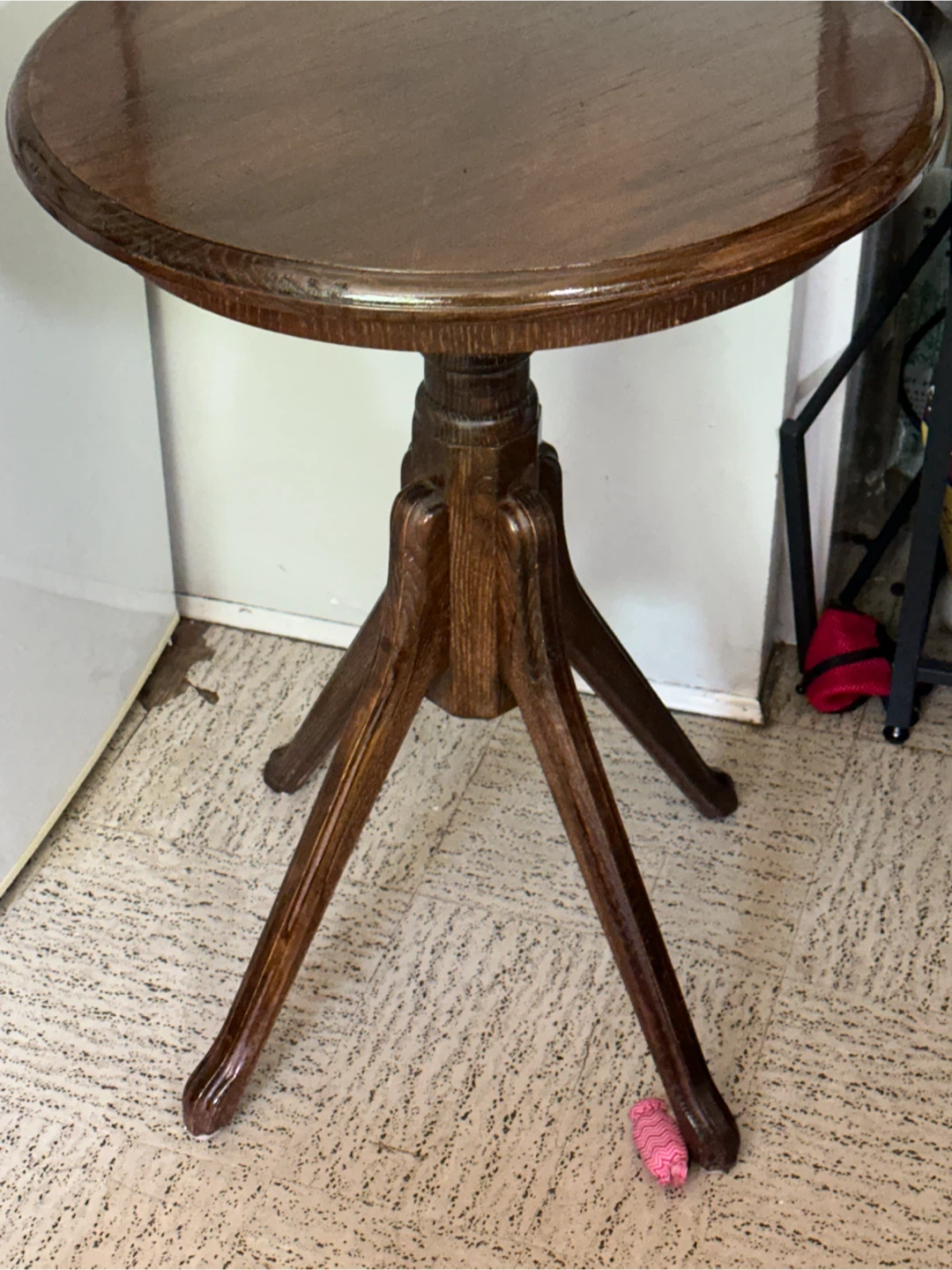 Vintage Thonet-Style Round Pedestal Accent Table - photo 2