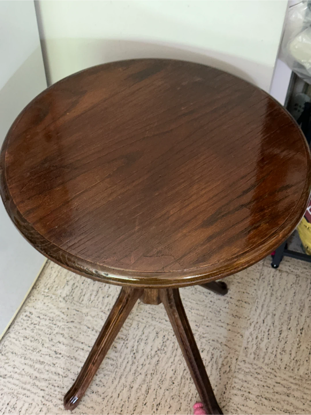 Vintage Thonet-Style Round Pedestal Accent Table - photo 4
