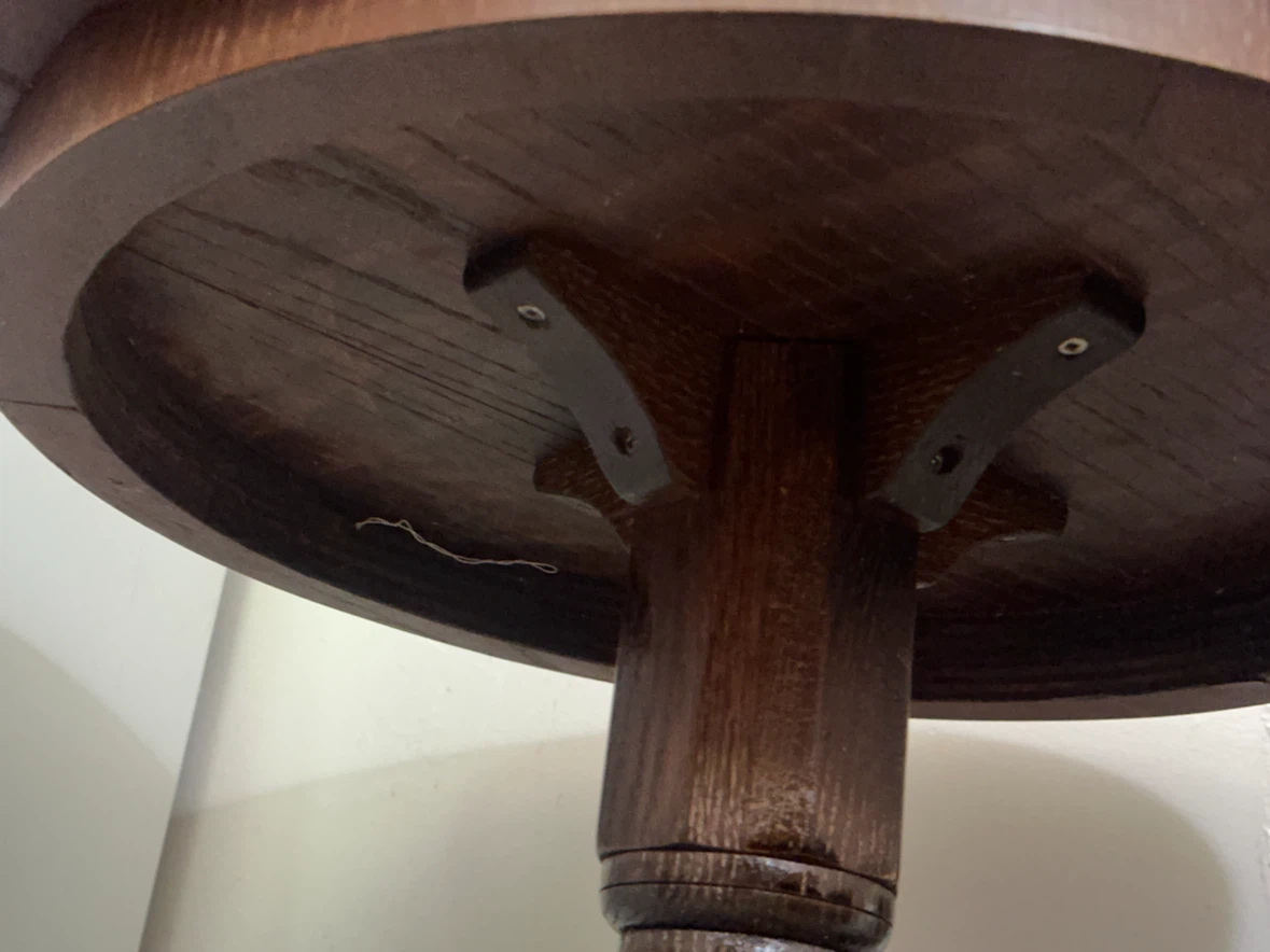 Vintage Thonet-Style Round Pedestal Accent Table - photo 5