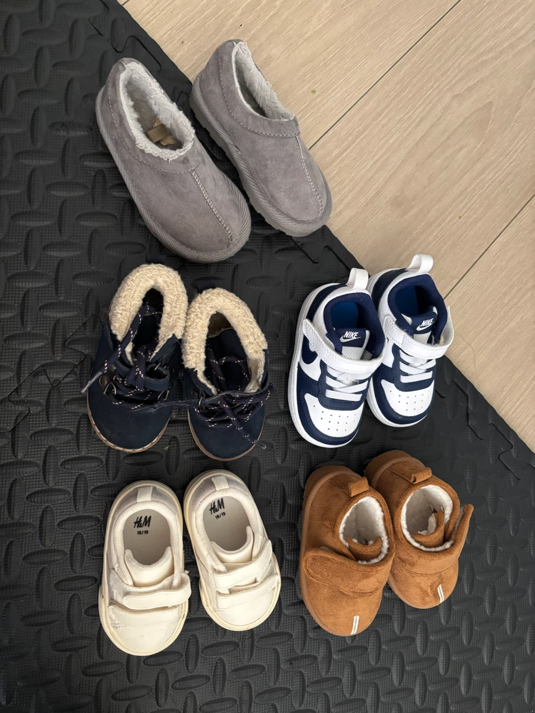 Kids Shoes Bundle - Nike, H&M, and Slippers