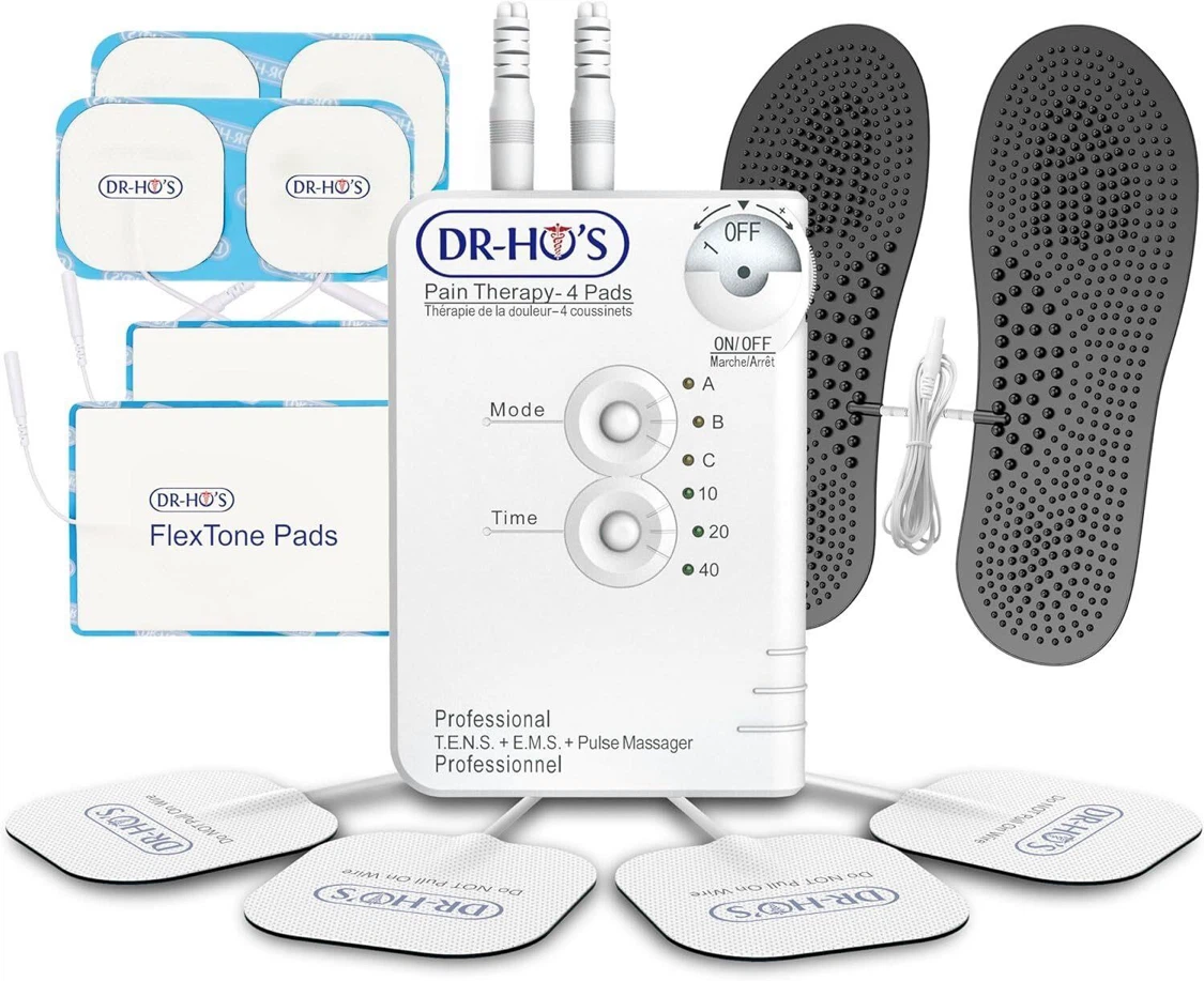Dr. Ho's Pain Therapy 4-Pad TENS EMS Unit