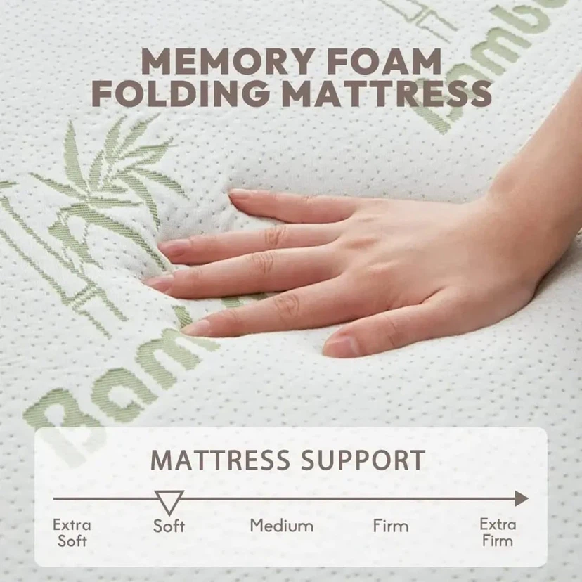 Tri-Fold Memory Foam Mattress, 6 Inch Single - photo 3
