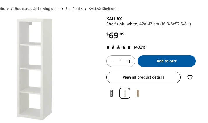 IKEA KALLAX Shelving Unit - White - photo 2