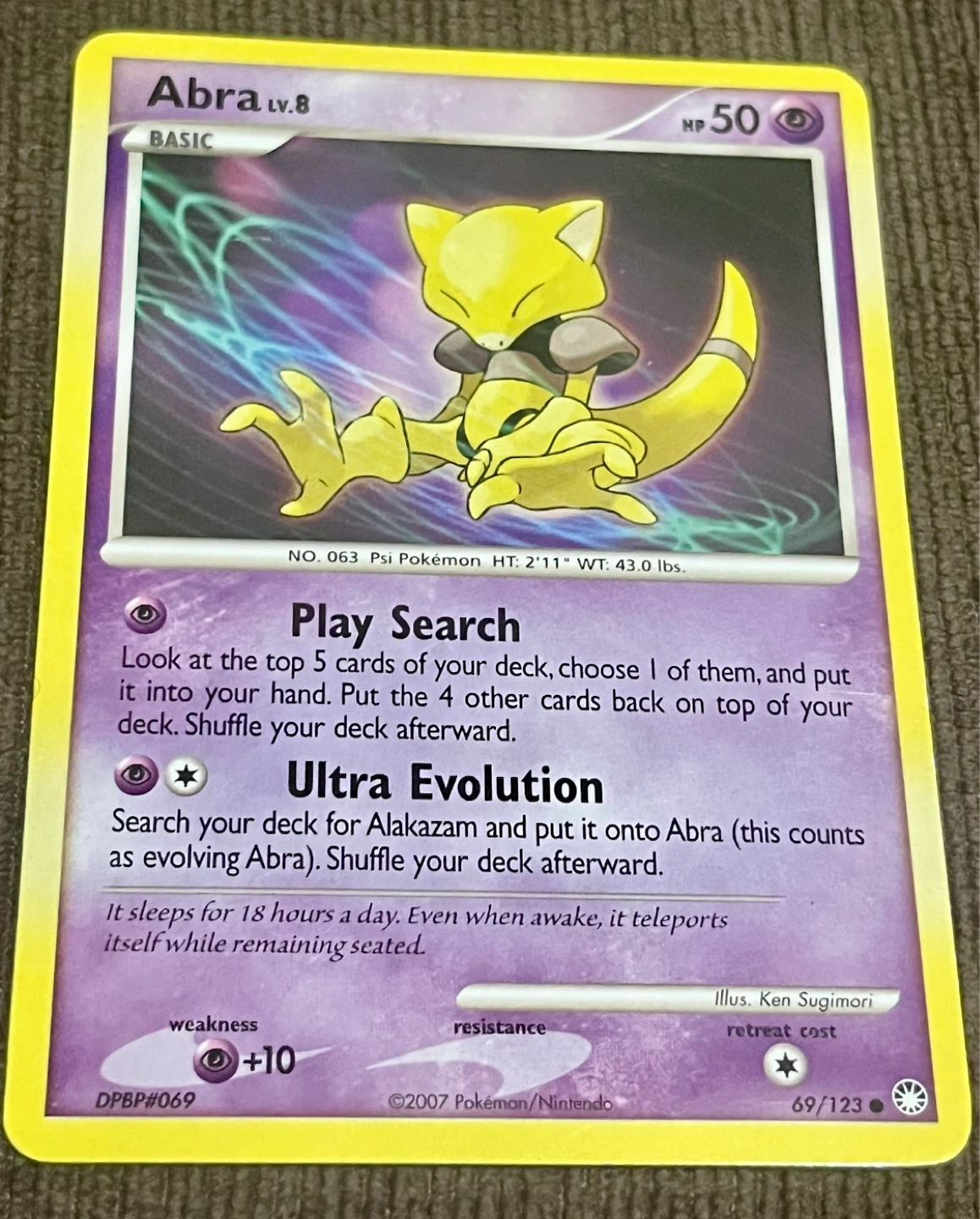 Pokemon TCG Abra Lv.8 Card