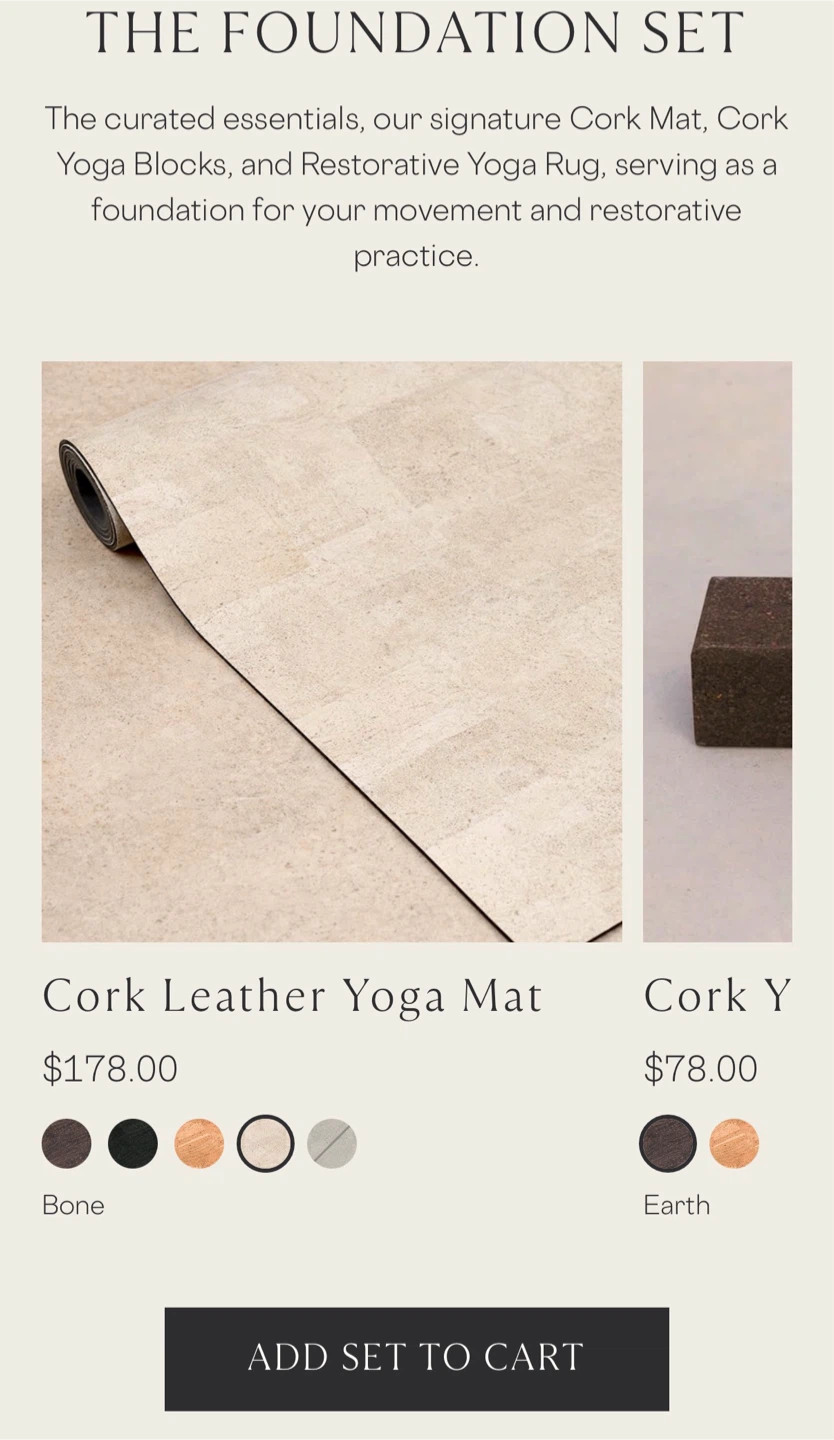 Aesthetic Cork Yoga Mat - Like new! - photo 3